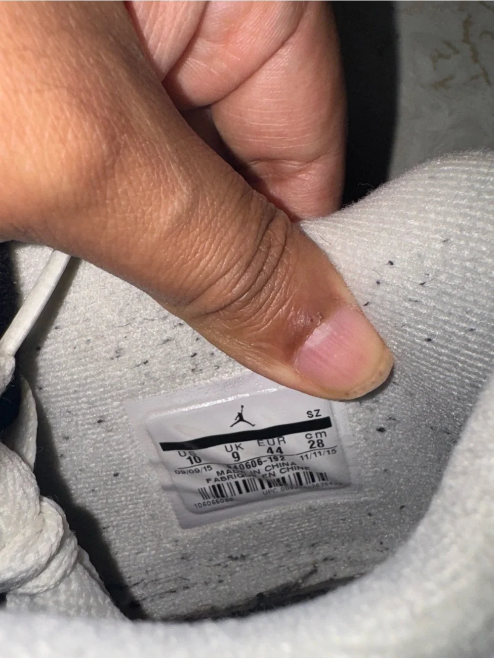 VNDS NEW IN BOX Air Size 10 Jordan 4 Retro OG White Cement Grey 2016